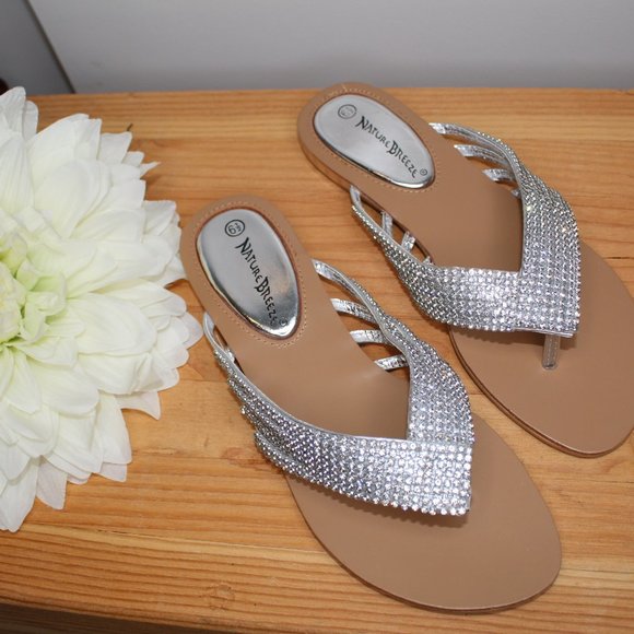 Glam! Crystal Flip Flop Sandals - Picture 2 of 7
